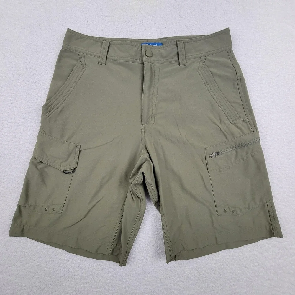 Nepallo Cargo Shorts Mens 32 Outdoor Hiking Nylon Spandex Lightweight Zip Pocket